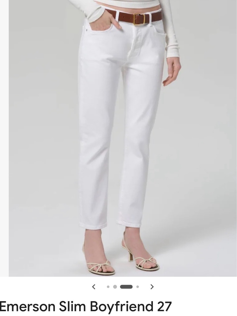 Slim Boyfriend Jeans in White